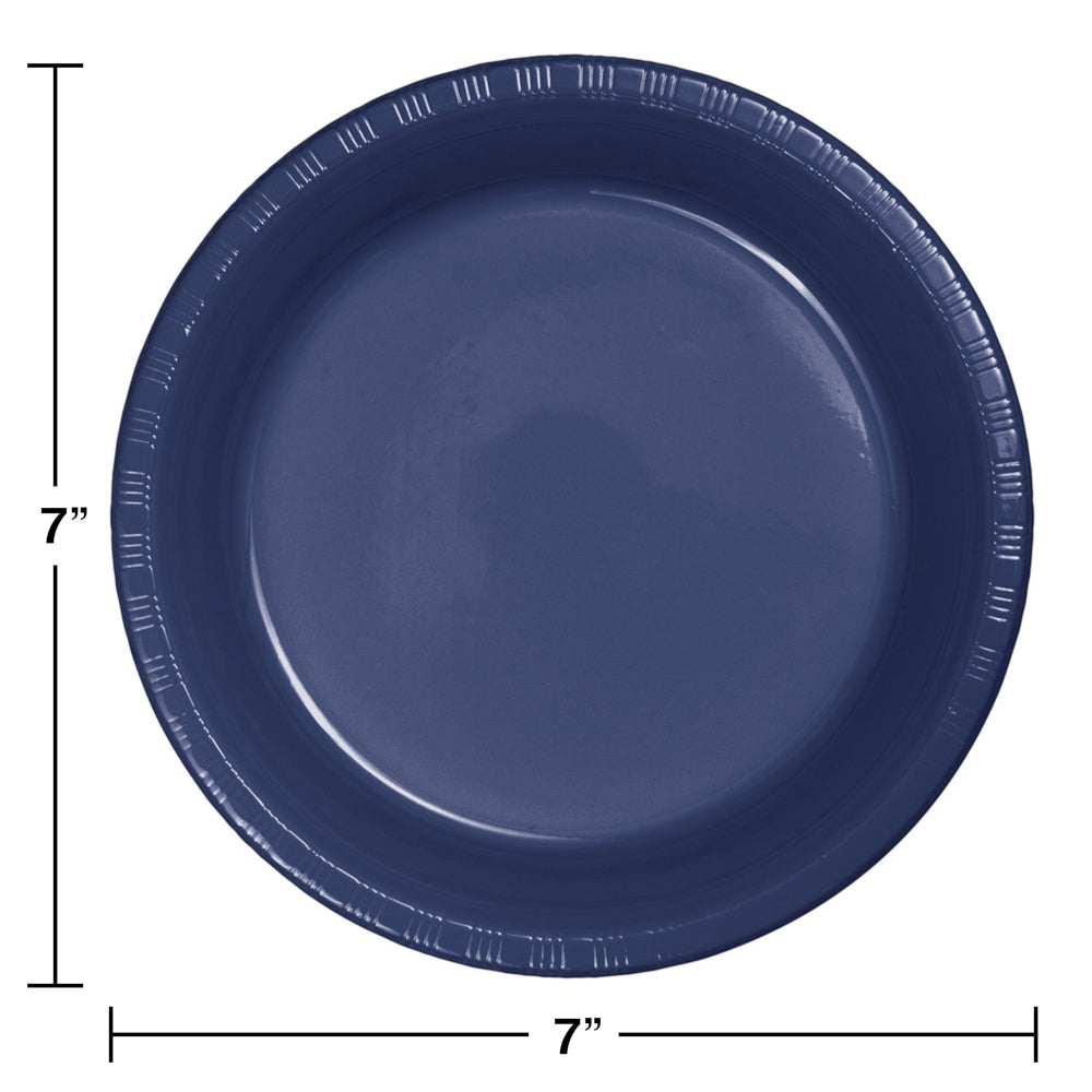 Navy Blue 7in Plastic Plates 24ct | Solids