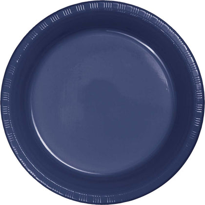 Navy Blue 10in Plastic Dinner Plates 20ct | Solids