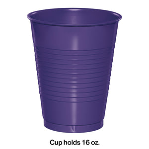 Purple Plastic 16oz Cups 20ct | Solids