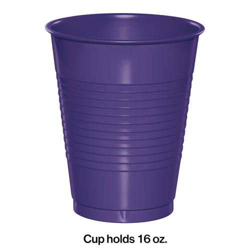 Purple Plastic 16oz Cups 20ct | Solids