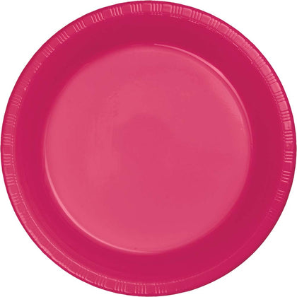Hot Magenta 10in Plastic Dinner Plates 20ct | Solids