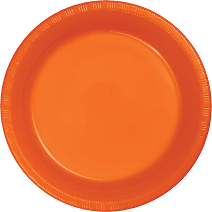 Sun Kissed Orange Plastic 7in Plates 20ct | Solids