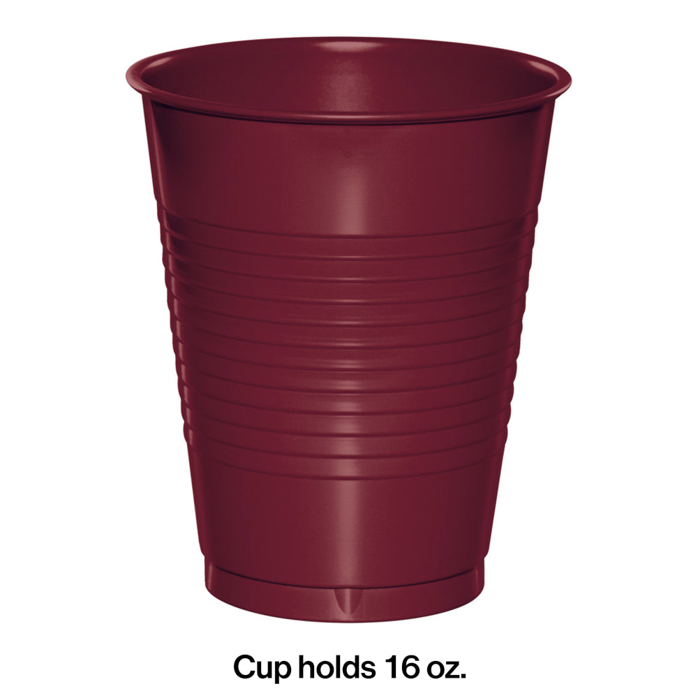 Burgundy 16oz. Plastic Cup 20ct | Solids