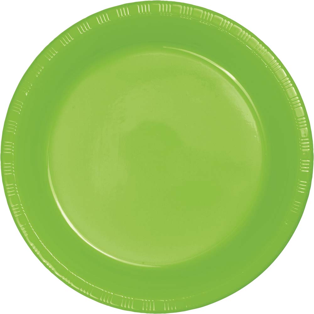 Fresh Lime Green 7in Plastic Plates 20ct | Solids