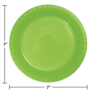 Fresh Lime Green 7in Plastic Plates 20ct | Solids