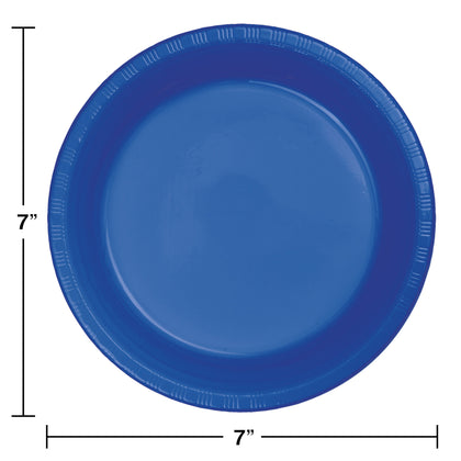 Cobalt Blue 7in Plastic Plates 20ct | Solids