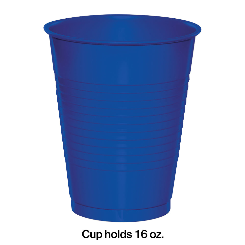 Cobalt Blue 16oz Plastic Cups 20ct | Solids
