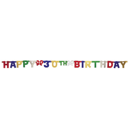 30th Happy Birthday Jointed Banner