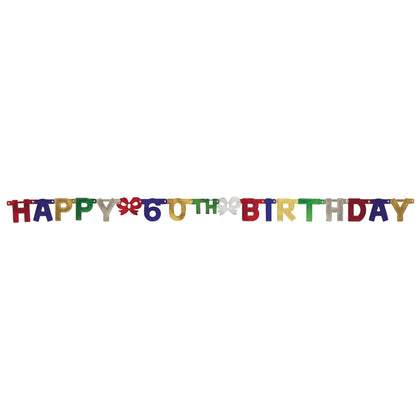 60th Happy Birthday Jointed Banner | Milestone Birthday