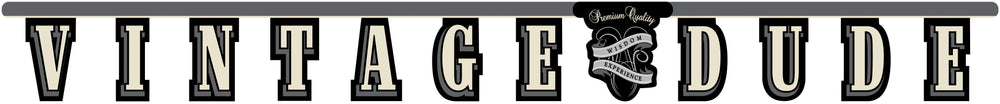 Vintage Dude Jumbo Jointed Banner | Milestone Birthday