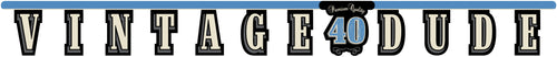 Vintage Dude 40 Jumbo Jointed Banner | Milestone Birthday
