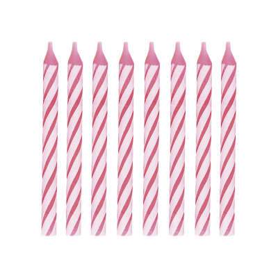 Pink Spiral Birthday Candles 24ct  | Candles