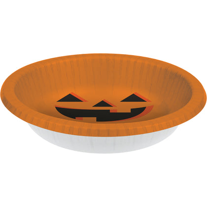 20oz Pumpkin Paper Bowls 8ct | Halloween