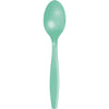 Fresh Mint Green Plastic Spoons 24ct | Solids