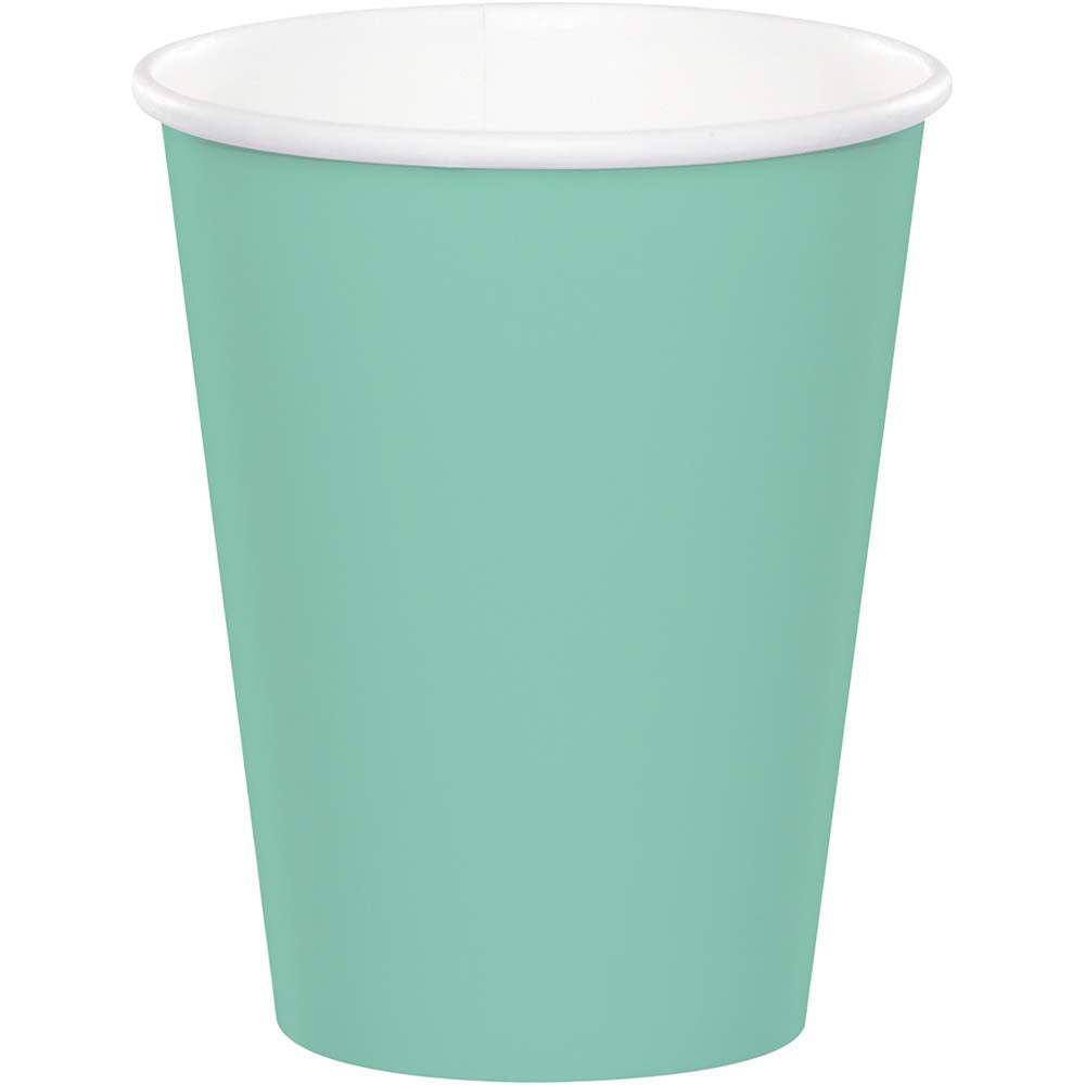 Fresh Mint 9oz Paper Cups 24ct | Solids