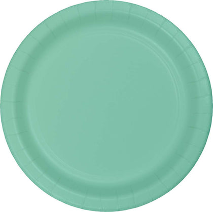 Fresh Mint Green 7in Paper Plates 24ct | Solids