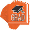 Grad Orange Luncheon Napkins 50ct | Graduation