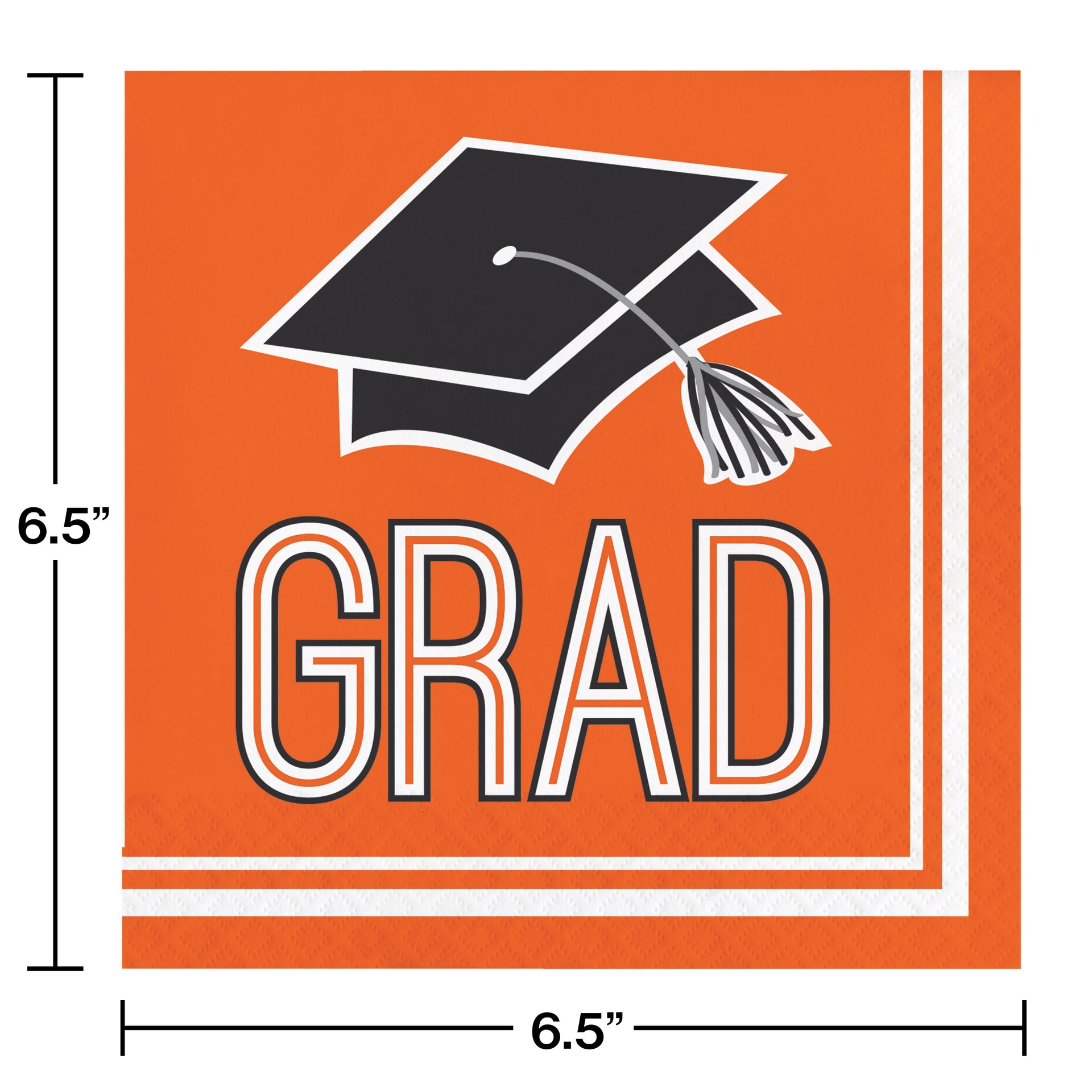 Grad Orange Luncheon Napkins 50ct | Graduation