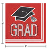 Red Beverage Napkins 36ct | Graduation