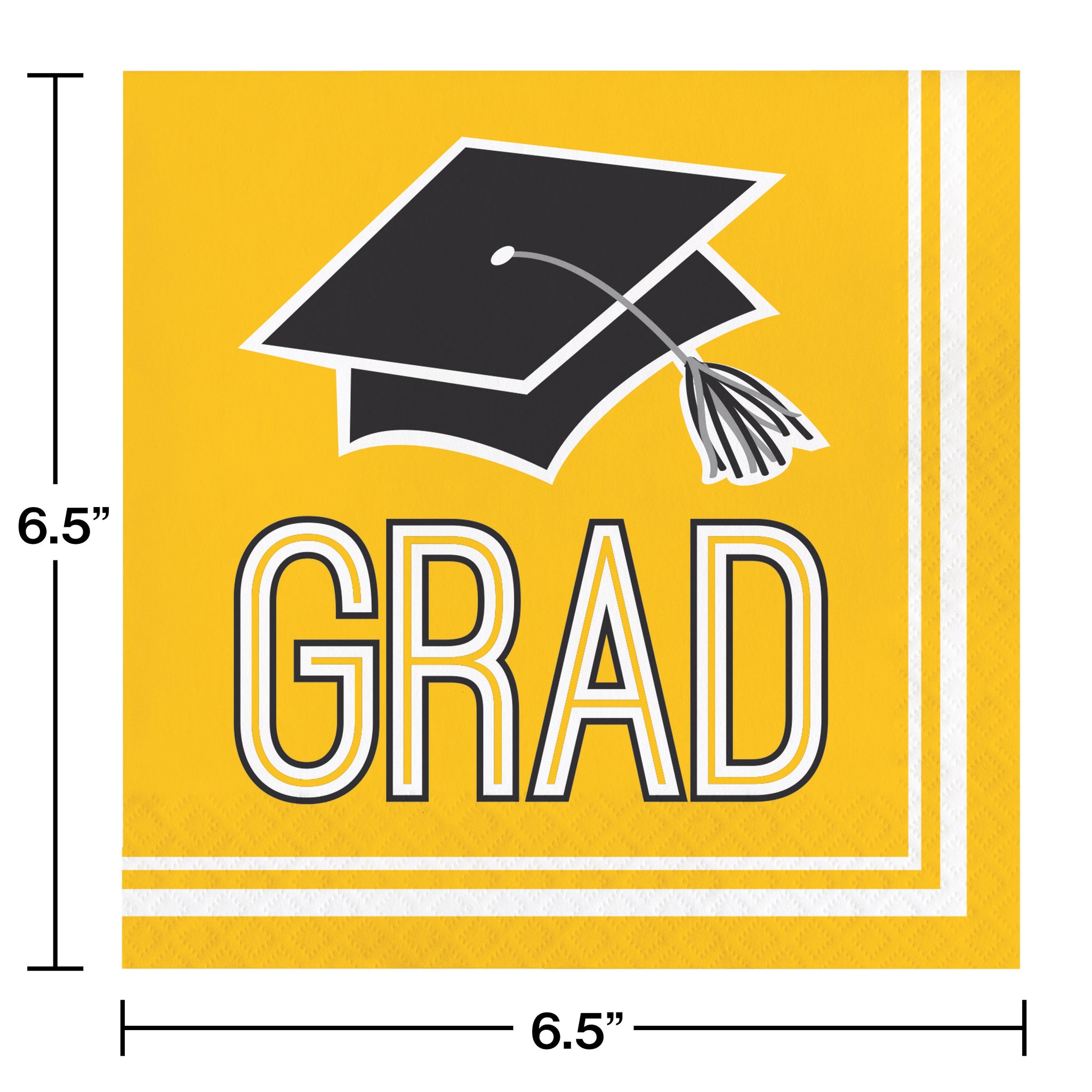Grad Yellow Luncheon Napkins 50ct | Graduation