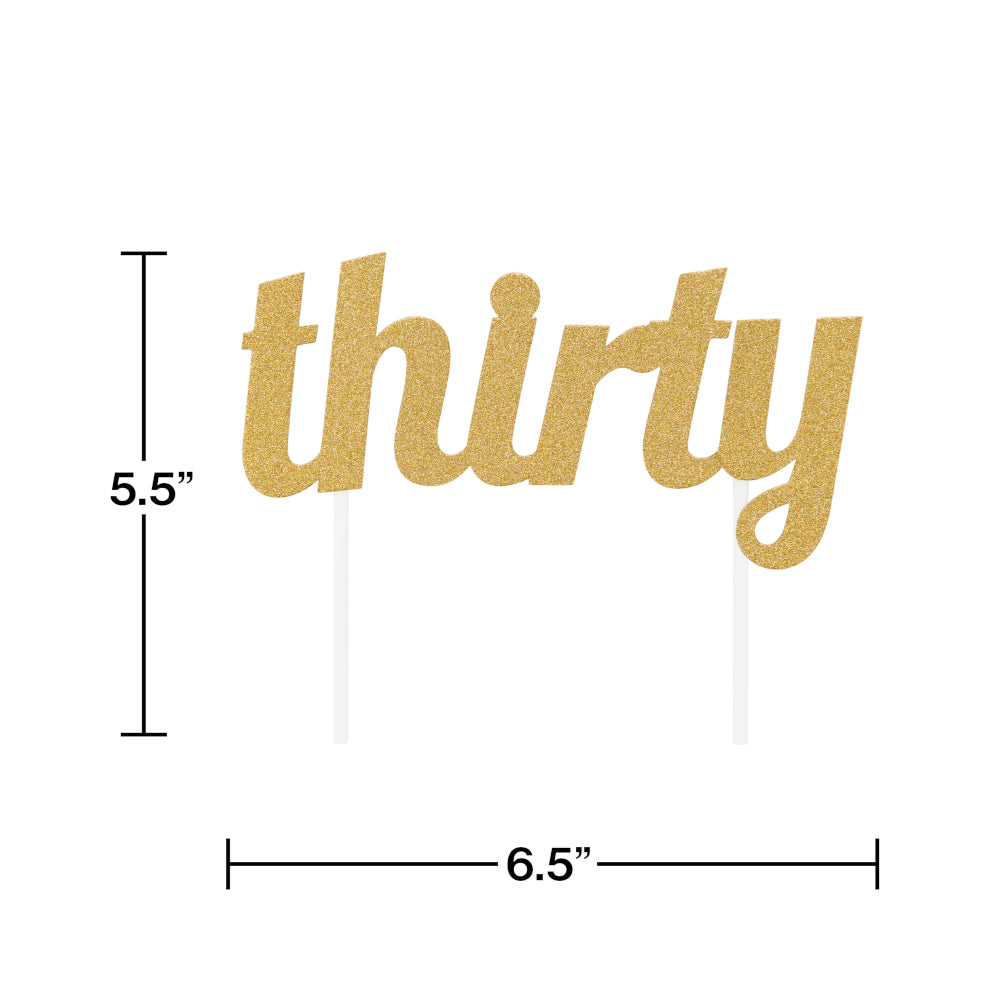Gold 30th Birthday Cake Topper | Milestone Birthday