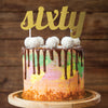 Gold 60th Birthday Cake Topper | Milestone Birthday