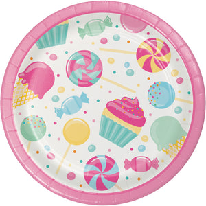 7in Candy Shop Dessert Plates 8ct | Kid's Birthday