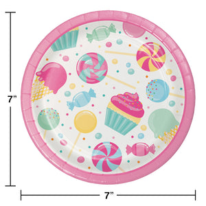 7in Candy Shop Dessert Plates 8ct | Kid's Birthday