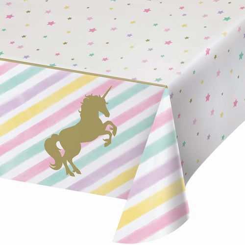 Unicorn Sparkle Birthday Plastic Table Cover | Kid's Birthday