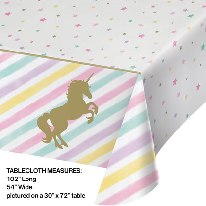 Unicorn Sparkle Birthday Plastic Table Cover | Kid's Birthday