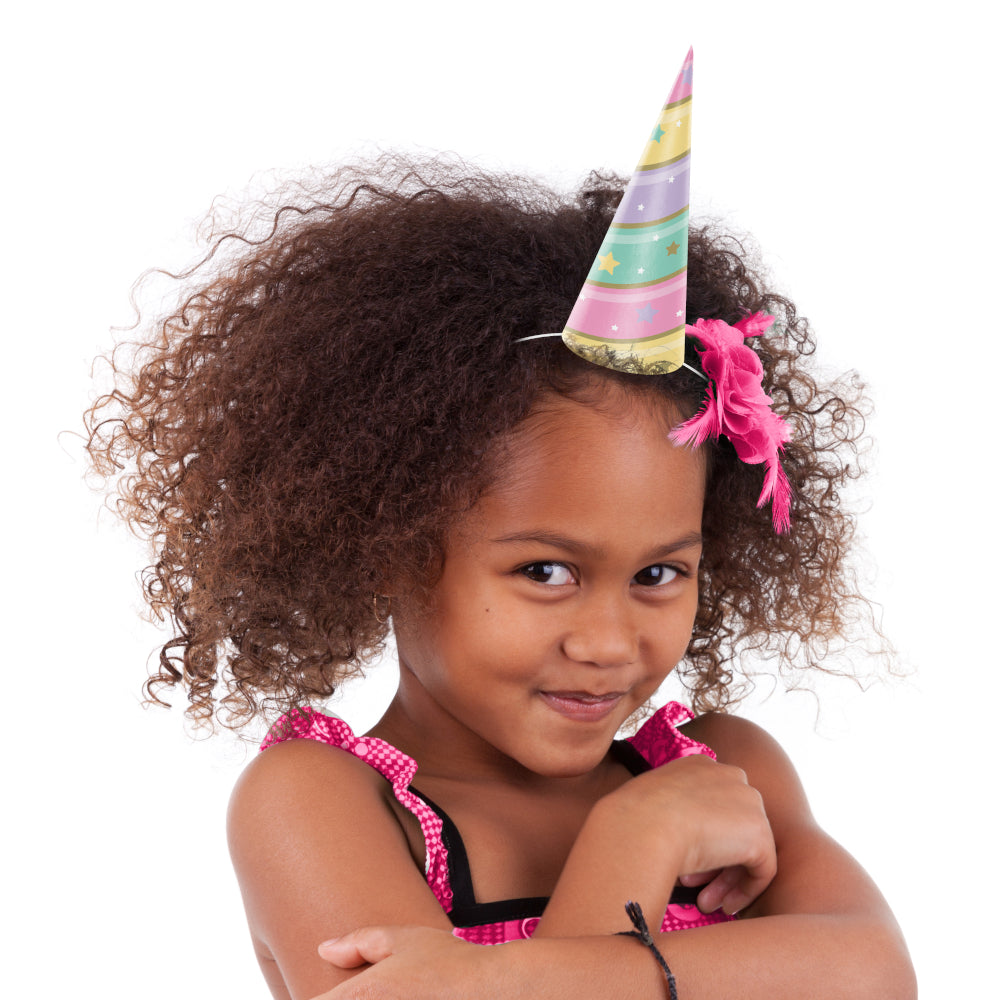 Unicorn Sparkle Birthday Horn Hat 8ct | Kid's Birthday