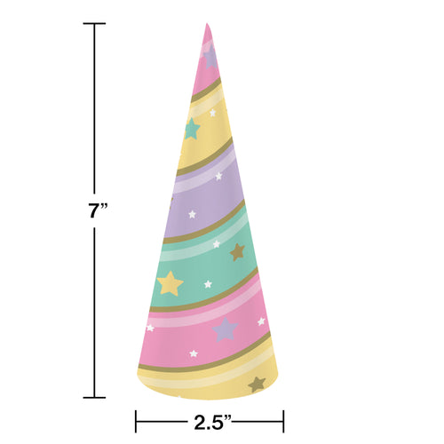 Unicorn Sparkle Birthday Horn Hat 8ct | Kid's Birthday