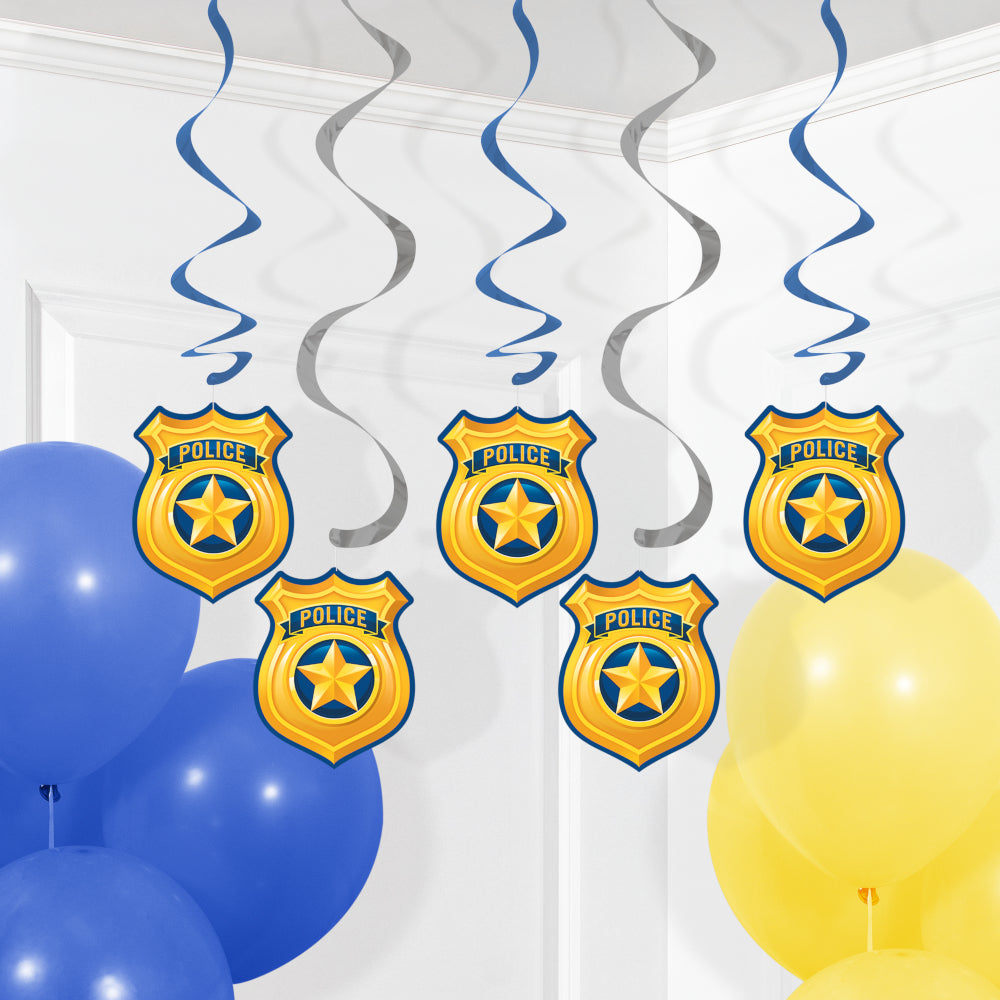 Police Swirl Decorations | Kid's Birthday