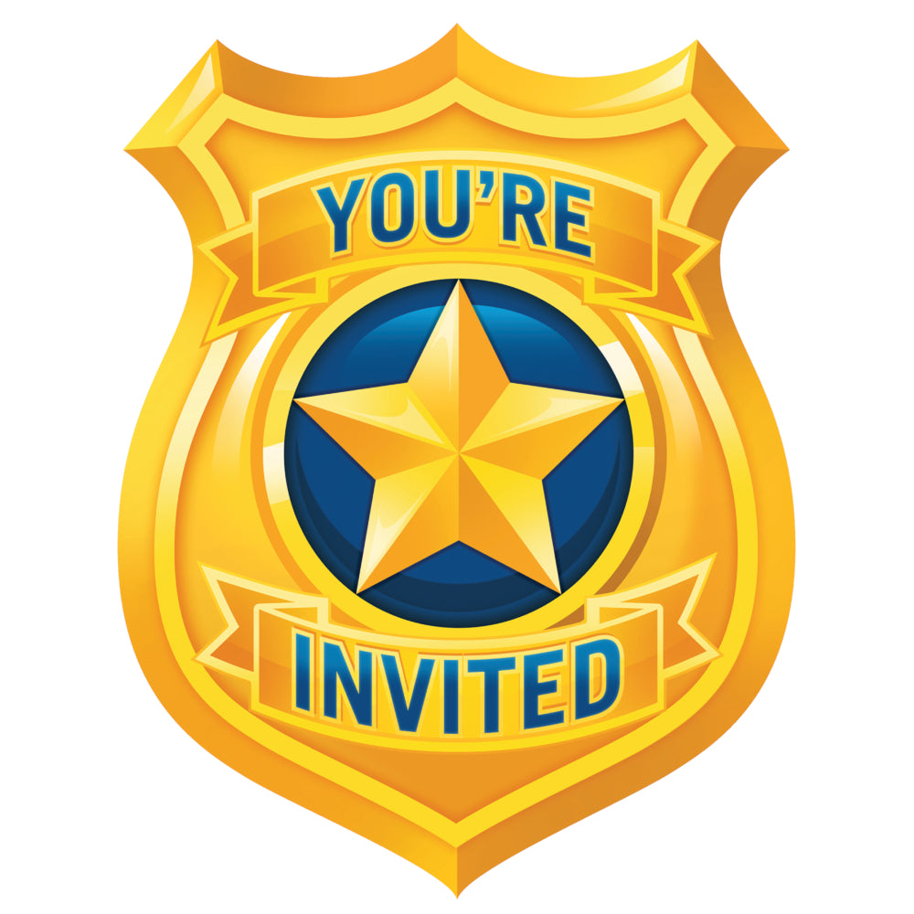 Police Postcard Invitations 8ct | Kid's Birthday