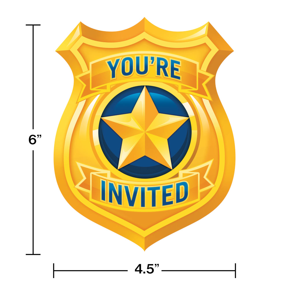 Police Postcard Invitations 8ct | Kid's Birthday