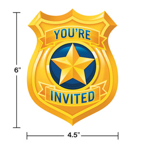 Police Postcard Invitations 8ct | Kid's Birthday