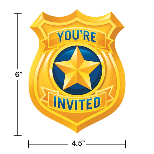Police Postcard Invitations 8ct | Kid's Birthday