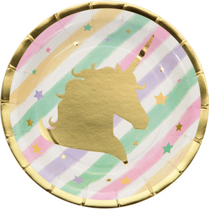 Unicorn Sparkle Birthday 7in Dessert Plate 8ct | Kid's Birthday