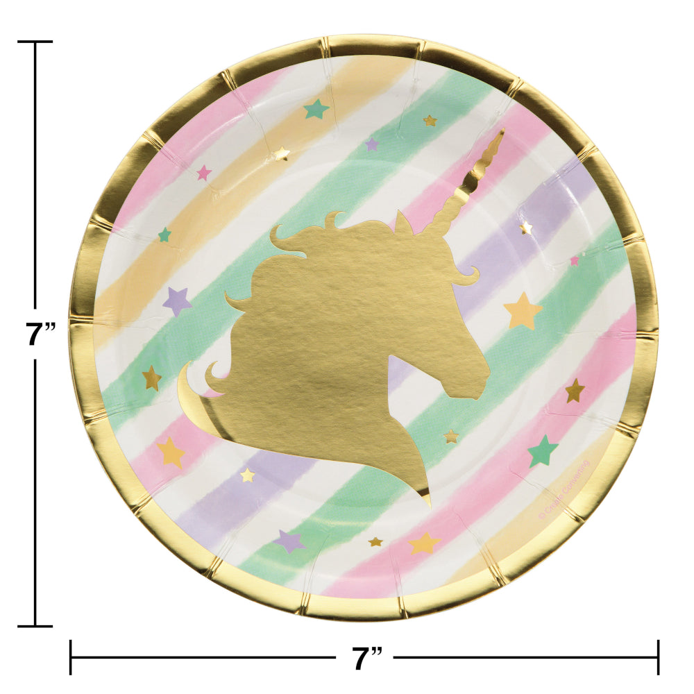 Unicorn Sparkle Birthday 7in Dessert Plate 8ct | Kid's Birthday