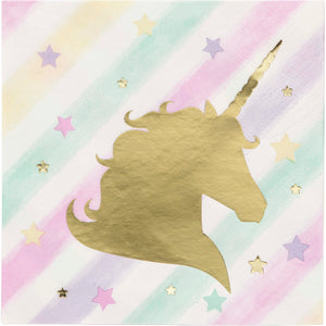 Unicorn Birthday Beverage Napkins | Kid's Birthday