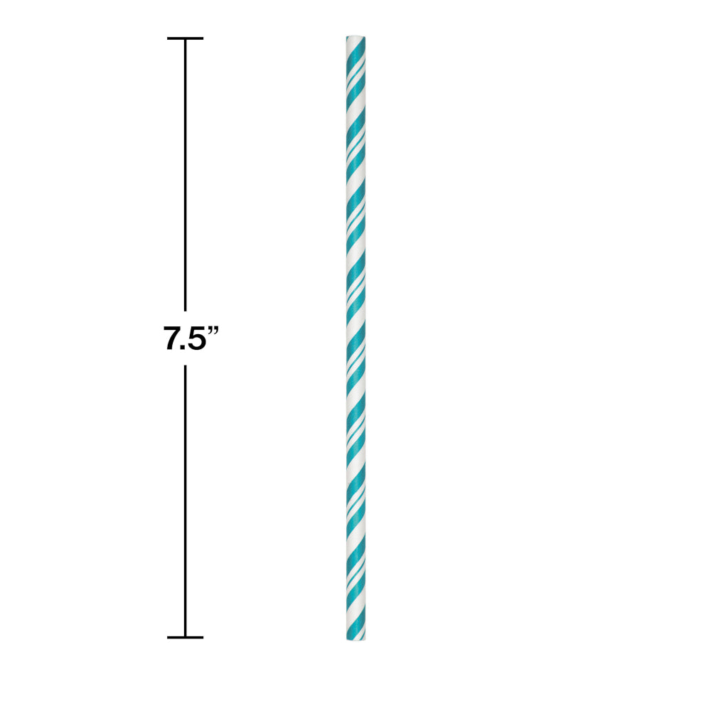 Teal Paper Straws 24ct | General Entertaining