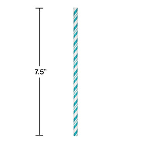 Teal Paper Straws 24ct | General Entertaining