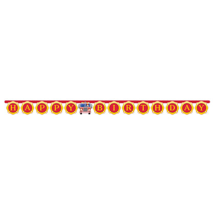 Firetruck Jumbo Jointed Banner | Kid's Birthday