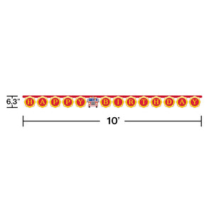 Firetruck Jumbo Jointed Banner | Kid's Birthday
