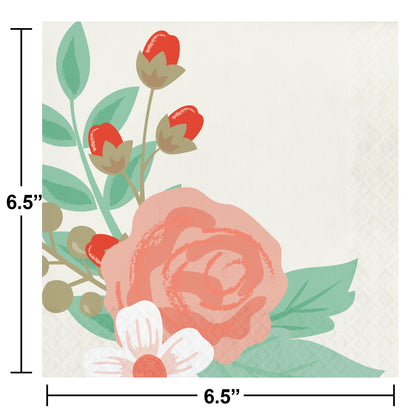 Bold Modern Floral Lunch Napkin 16ct | General Entertaining