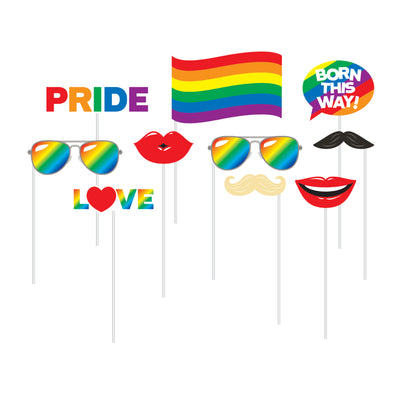 Rainbow Pride Photo Props 10pc | Pride