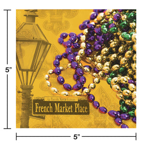 Mardi Gras Masks Beverage Napkins 16ct | Mardi Gras