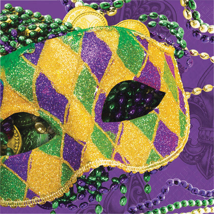 Mardi Gras Masks Luncheon Napkins | Mardi Gras