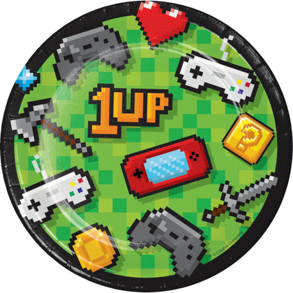 Gaming 7in Paper Plates 8ct | Kid's Birthday