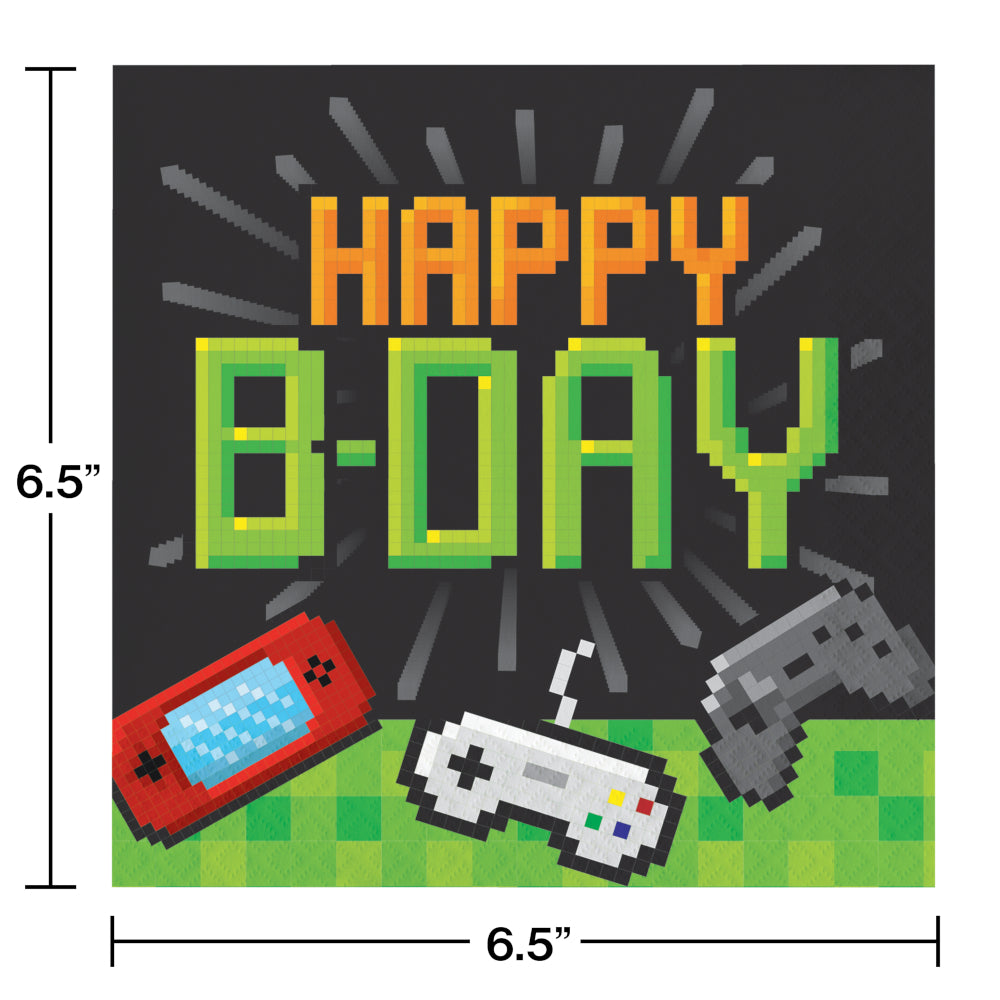 Gaming Luncheon Napkins 16ct  | Kid's Birthday